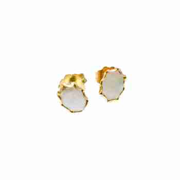 Sky Jewelry Золотые серьги-гвоздики с опалом