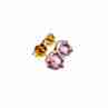 Sky Jewelry Золотые серьги-гвоздики с камнем танзанит  Сердце