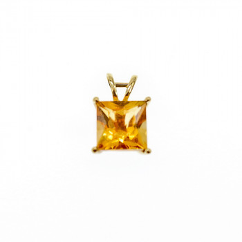 Sky Jewelry Золотые серьги-гвоздики и кулон с гелиодором   Желание