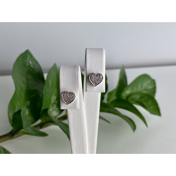Sky Jewelry Золотые серьги с бриллиантами   Сердце