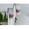 Sky Jewelry Золотые серьги с бриллиантами   Сердце