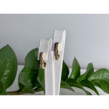 Sky Jewelry Золотые серьги с сапфирами  Классика