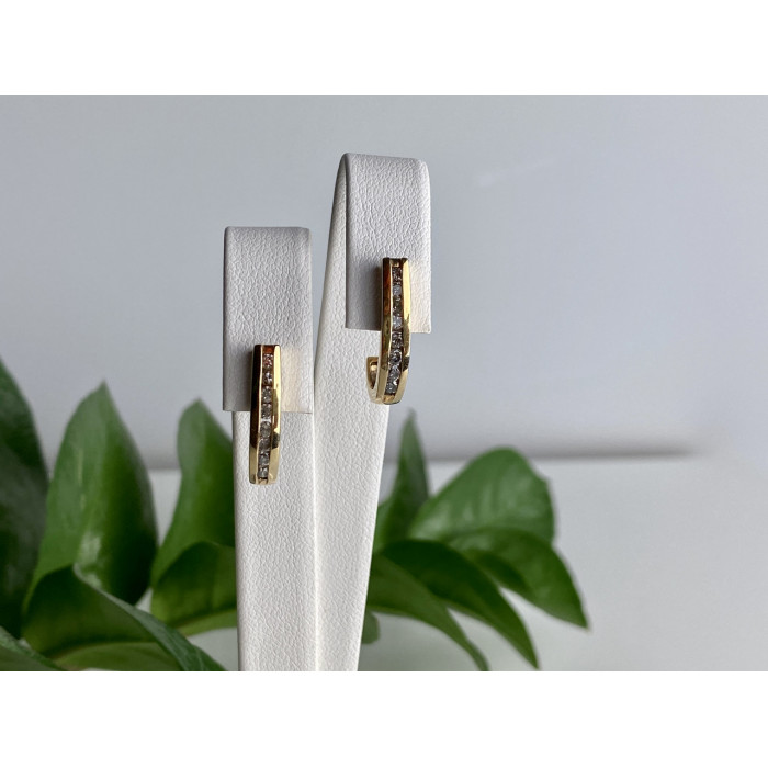 Sky Jewelry Золотые серьги с сапфирами  Классика