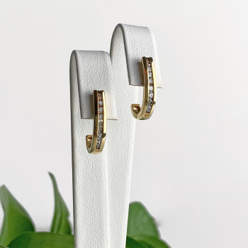 Sky Jewelry Золотые серьги с сапфирами  Классика