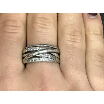 Sky Jewelry Серебряное кольцо с фианитами