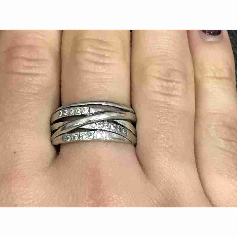 Sky Jewelry Серебряное кольцо с фианитами