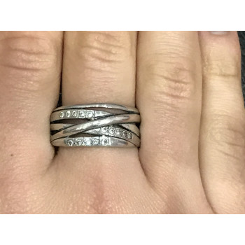 Sky Jewelry Серебряное кольцо с фианитами