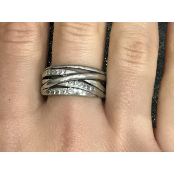 Sky Jewelry Серебряное кольцо с фианитами