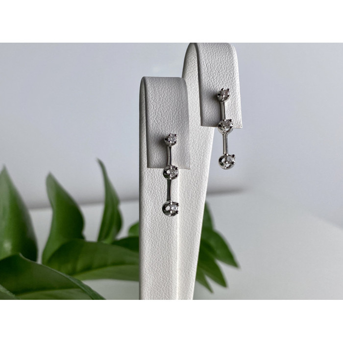 Sky Jewelry Золотые серьги с бриллиантами  Блаженство