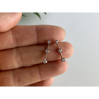 Sky Jewelry Золотые серьги с бриллиантами  Блаженство