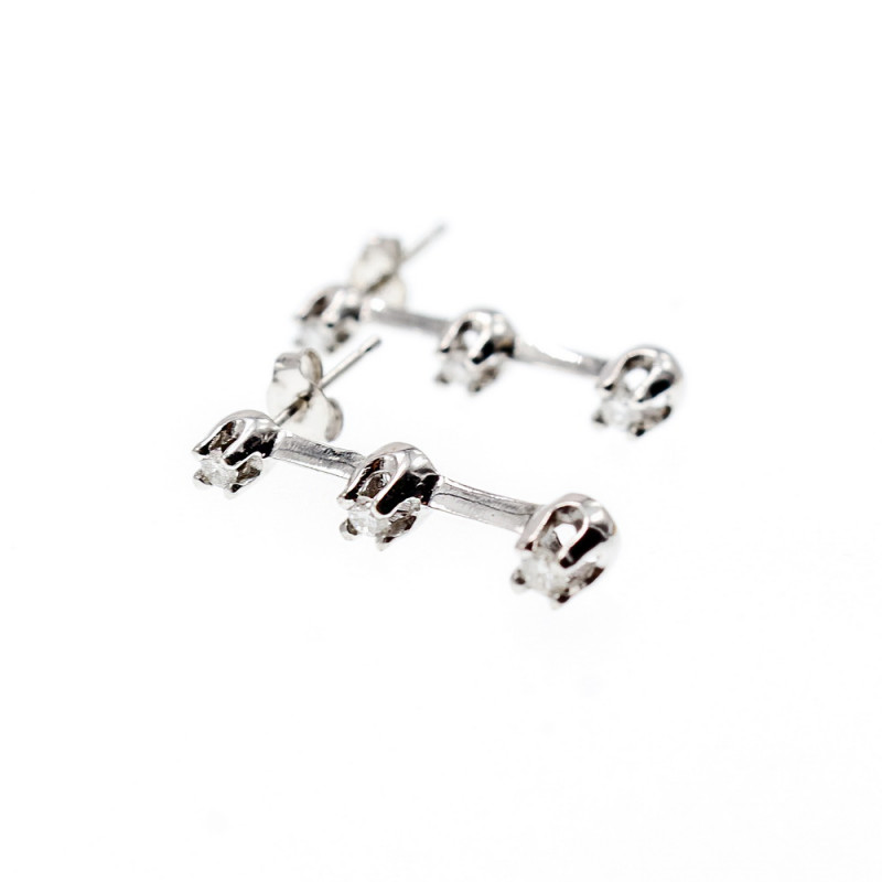 Sky Jewelry Золотые серьги с бриллиантами  Блаженство