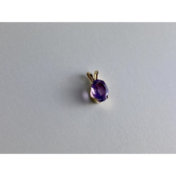 Sky Jewelry Золотой кулон с аметистом    Аметистовая любовь