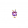 Sky Jewelry Золотой кулон с аметистом    Аметистовая любовь