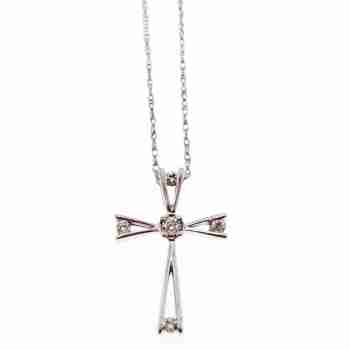 Sky Jewelry Золотая цепочка с крестиком бриллианты