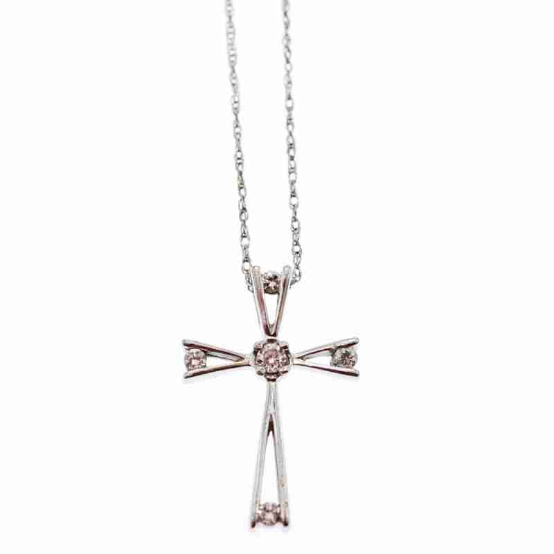 Sky Jewelry Золотая цепочка с крестиком бриллианты