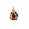 Sky Jewelry Золотой кулон с гранатом и бриллиантами