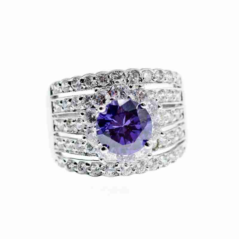 Sky Jewelry Серебряное кольцо с фианитами  Королева
