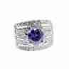 Sky Jewelry Серебряное кольцо с фианитами  Королева