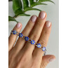 Sky Jewelry Серебряный браслет с эмалью Цветы