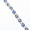 Sky Jewelry Серебряный браслет с эмалью Цветы