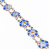 Sky Jewelry Серебряный браслет с эмалью Цветы