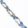 Sky Jewelry Серебряный браслет с эмалью Бабочки
