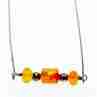 Sky Jewelry Серебряное ожерелье с янтарем Мечта