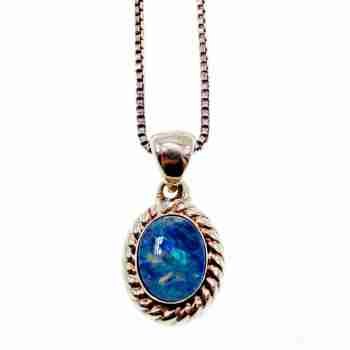 Sky Jewelry Серебряная цепочка с кулоном опал  Сияние
