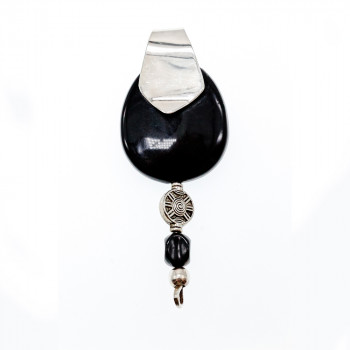 Sky Jewelry Серебряный кулон с ониксом  Винтаж