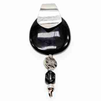 Sky Jewelry Серебряный кулон с ониксом  Винтаж