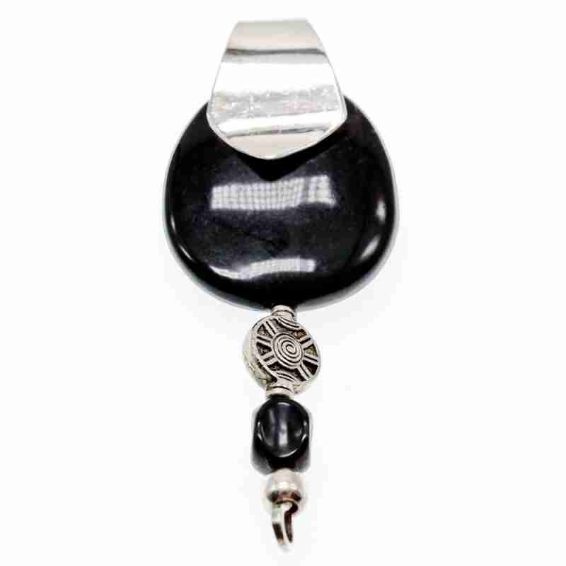 Sky Jewelry Серебряный кулон с ониксом  Винтаж