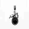 Sky Jewelry Серебряный кулон с ониксом  Дельфин