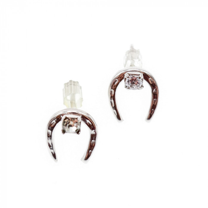 Sky Jewelry Золотые серьги с бриллиантами  Подкова