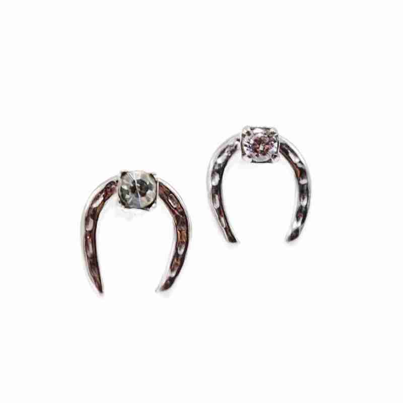 Sky Jewelry Золотые серьги с бриллиантами  Подкова