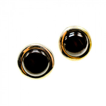 Sky Jewelry Серебряные серьги с ониксом  Классика