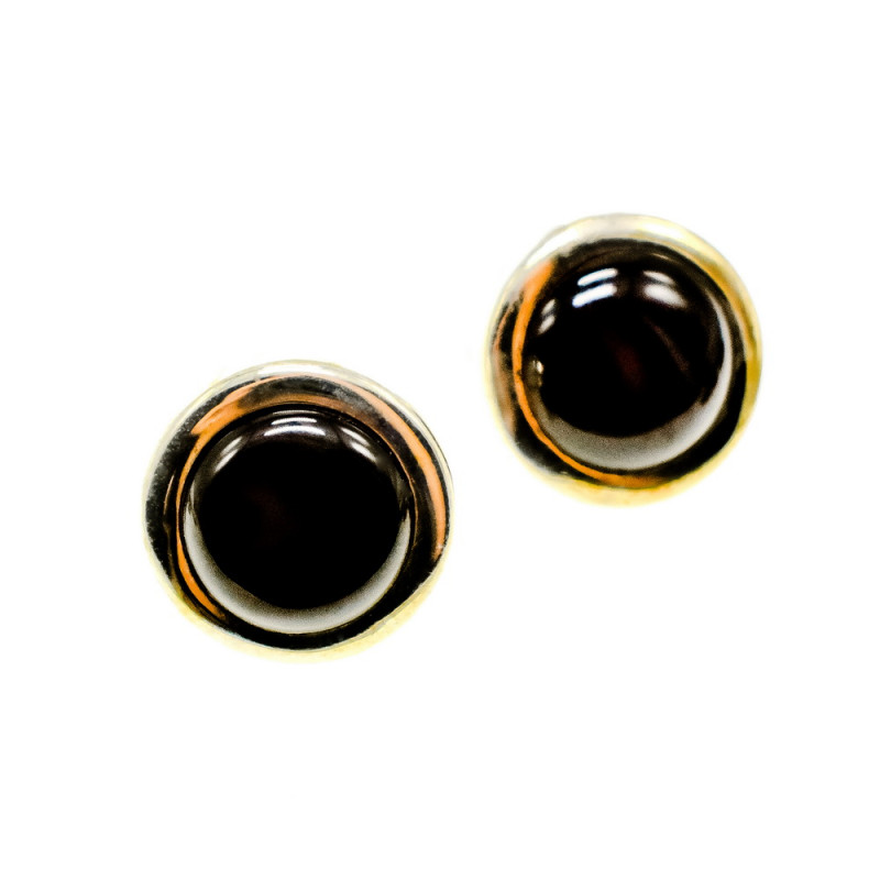 Sky Jewelry Серебряные серьги с ониксом  Классика