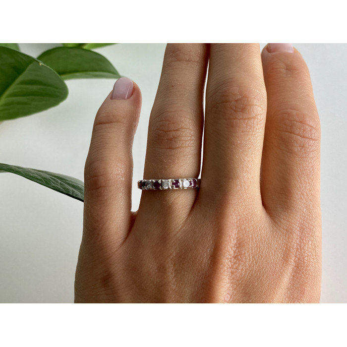 Sky Jewelry Серебряное кольцо со шпинелью и фианитами  Радость