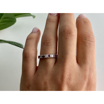 Sky Jewelry Серебряное кольцо со шпинелью и фианитами  Радость