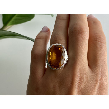 Sky Jewelry Серебряное кольцо с ювелирным стеклом  Уникальность