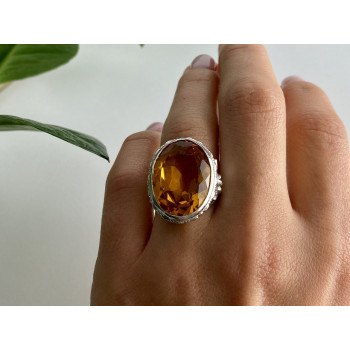 Sky Jewelry Серебряное кольцо с ювелирным стеклом  Уникальность