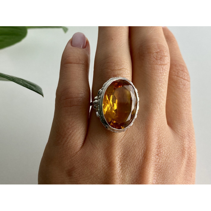 Sky Jewelry Серебряное кольцо с ювелирным стеклом  Уникальность