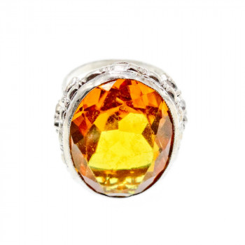 Sky Jewelry Серебряное кольцо с ювелирным стеклом  Уникальность