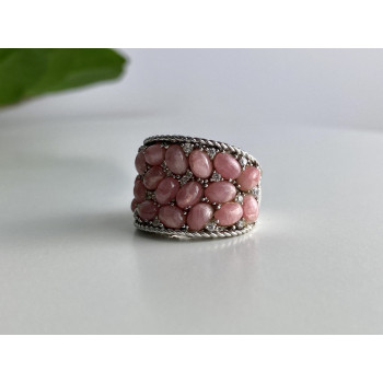 Sky Jewelry Серебряное кольцо с морганитом и фианитами   Изумление