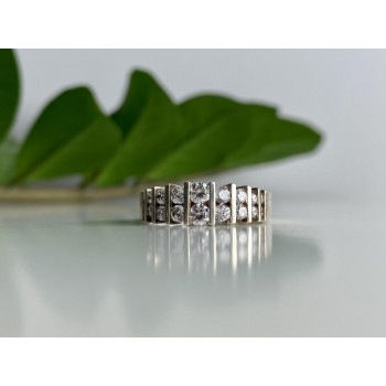 Sky Jewelry Серебряное кольцо с фианитами  Принцесса