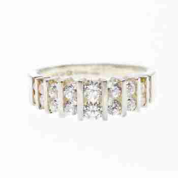 Sky Jewelry Серебряное кольцо с фианитами  Принцесса