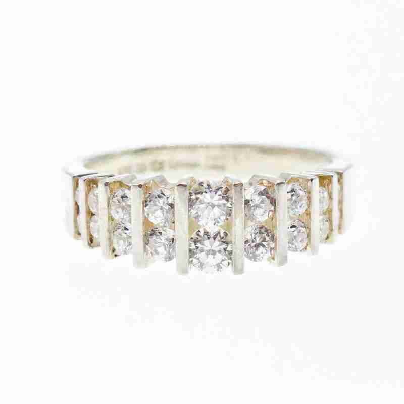Sky Jewelry Серебряное кольцо с фианитами  Принцесса