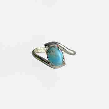 Sky Jewelry Серебряное кольцо с камнем ларимар  Винтаж