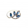 Sky Jewelry Серебряное кольцо с сапфирами  Желание