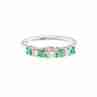 Sky Jewelry Серебряное кольцо с изумрудом и фианитами  2