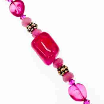 Sky Jewelry Серебряный браслет с розовым кварцем